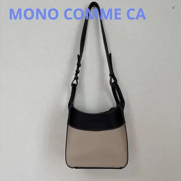 MONO COMME CA 숄더백 블랙과 베이지 합성 피혁