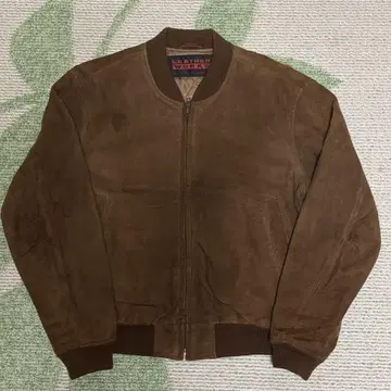 80s~90s LEATHER WORKS 브라운 봄버 가죽 자켓
