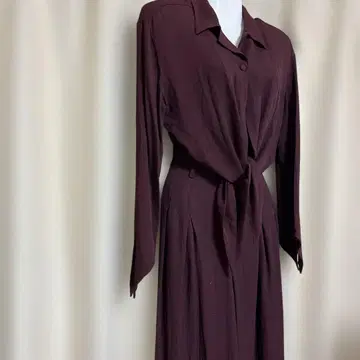 셋업 와이드 팬츠 블라우스 수트 일본제 80년대 쇼와 와인 레드 보르도
