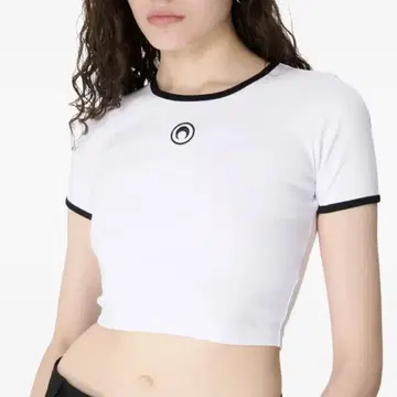 미사용 새상품 마린세르 크롭 T셔츠 화이트