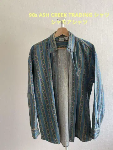 90s ASH CREEK TRADING 셔츠 샤모어 셔츠 네이티브 무늬
