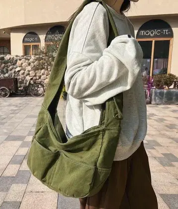 숄더백 카키 캐주얼 백 남성용 여성용