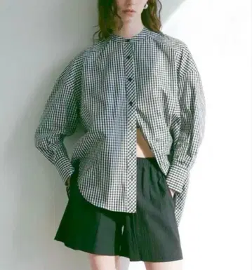 [ 새상품급 ] 마차트 오버 사이즈 깅엄 체크 셔츠 드롭 숄더