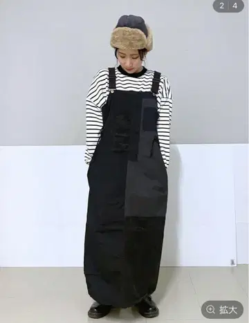 니코앤드 리메이크풍 오버롤 스커트 M