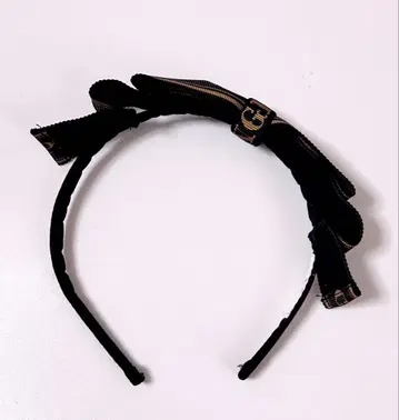 Crown 로고 리본 머리띠