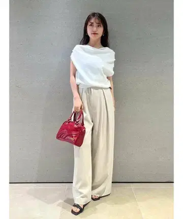 LILY BROWN 드레이프 니트탑/접촉 냉감