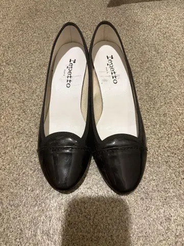 새상품급 레페토 repetto 에나멜 힐 펌프스 브라운 39 24.5