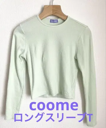 [ 새상품급 ] coome baby 롱 슬리브 T 리브 보트넥 크롭 기장