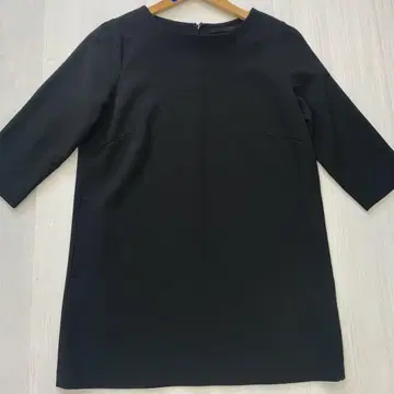 KBF+ 블랙 7부 소매 롱 셔츠 포멀