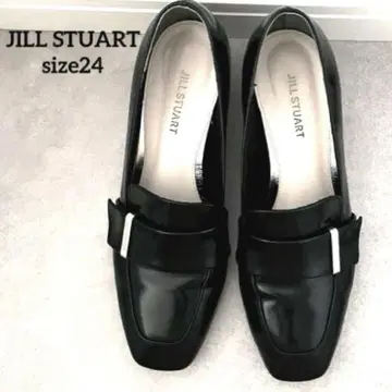 JILL STUART 질스튜어트 블랙 힐업 로퍼 24cm