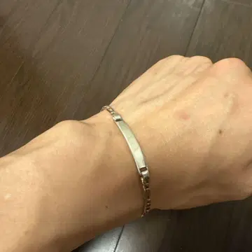 실버 체인 팔찌 약 19cm