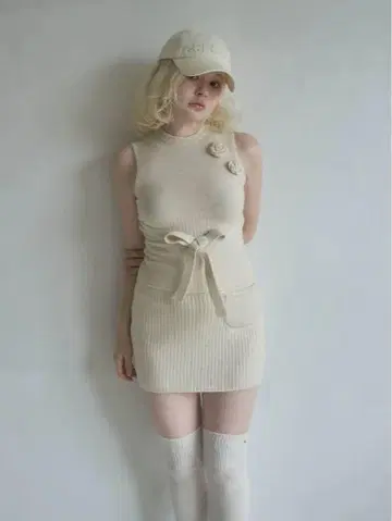 Flower knit set up AM1462