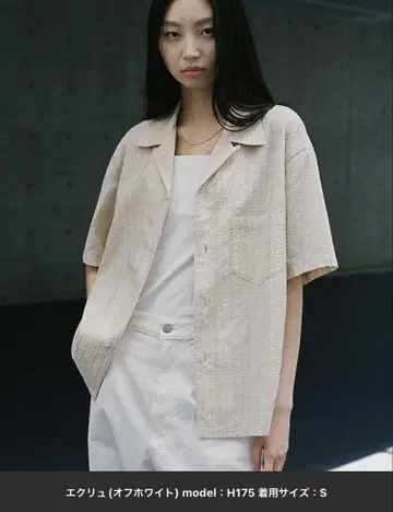 EMBROIDERY SHEER WASHER SHIRT [ M size ]