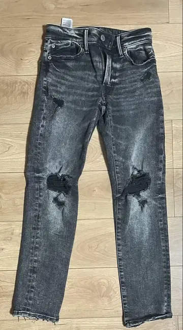 American Eagle 데미지 진 스키니 블랙 S