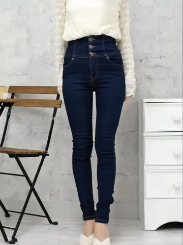 하이웨스트 데님 팬츠