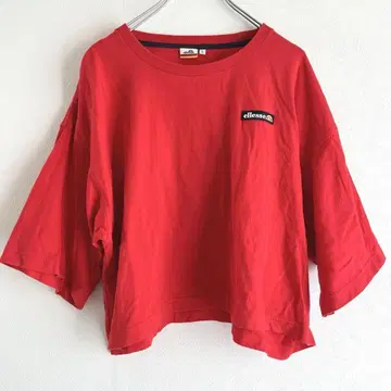 ellesse 엘레쎄 숏 기장 반팔 L 자수 빨간색 a1337