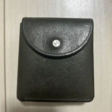 Iru 미니 지갑 이케노하타 긴카텐 푸에블로 가죽 그린