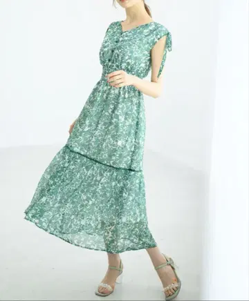 MISCH MASCH 리조트 플라워 원피스/MM427414 그린