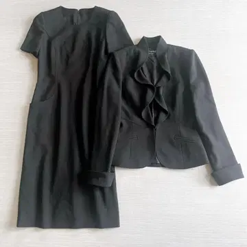 새상품급 [미스아시드] 셋업 프릴 칼라 앙상블 블랙 5 수험