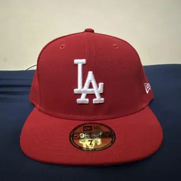 빨간색 LA 59FIFTY 캡 7 3/8