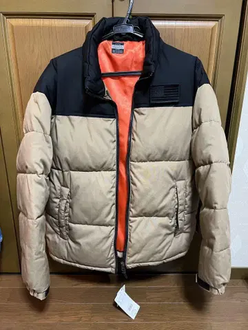 RODEO CROWNS 다운 자켓 베이지 블랙 오렌지