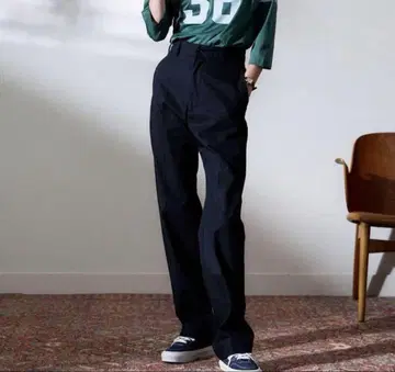 WASHED HIGH WAIST CHINO PANTS 블랙 36