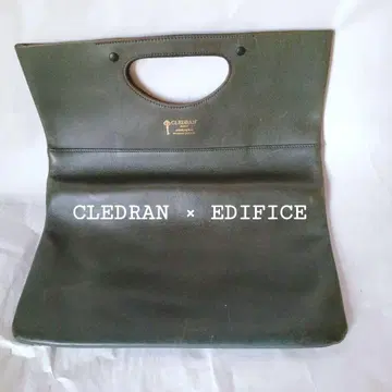 CLEDRAN x EDIFICE 클러치백 다크 그린