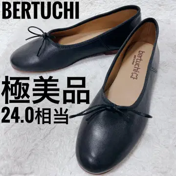 미사용에 가까운 BERTUCHI 천연 가죽 발레 슈즈 플랫슈즈 펌프스