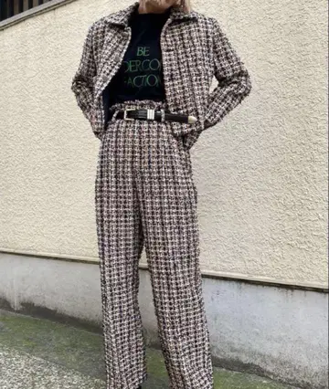 아메리 AMERI PLAYFUL TWEED PANTS JACKET