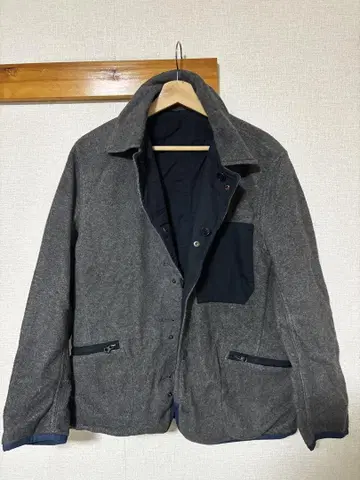 그레이 울 혼방 커버올