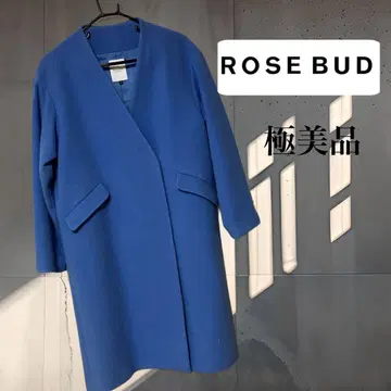 [ 컨디션 최상 ] ROSE BUD 노카라 코트 체스터 뷰티풀 포멀 파랑