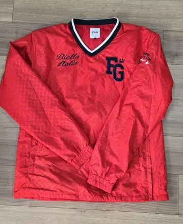 FILA 빨간색 나일론 점퍼