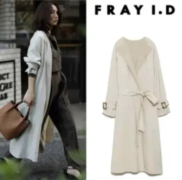 FRAY I.D 리버서블 가운 코트 아이보리 M