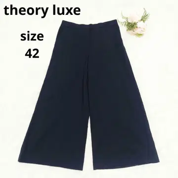 새상품급 theory luxe 레어 빅 사이즈 42 울 와이드 팬츠