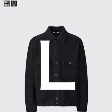 유니클로U 라무 니트 자켓 블랙