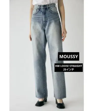 MOUSSY HW LOOSE STRAIGHT 라이트 블루 25인치