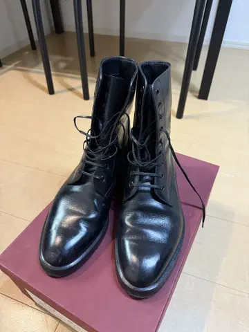 Enzo Bonafe x namacheko 가죽 레이스업 부츠 블랙