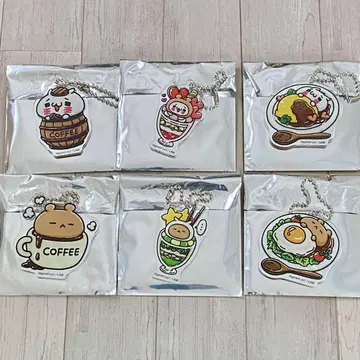냥코와 곰 카페 아크릴 키링 (랜덤 6종) 컴플리트 세트
