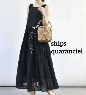 SHIPS 카란 엘르 전후 2way 컷 자카드 지오메트릭 티어드 원피스
