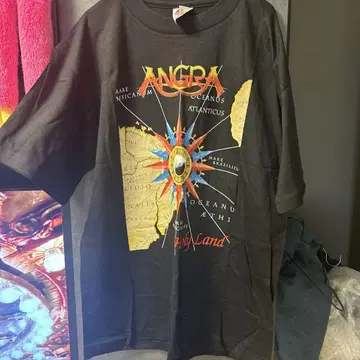 빈티지 ANGRA T셔츠 L 사이즈 지도 디자인