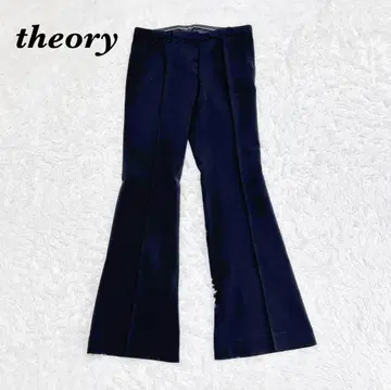 새상품급 theory 플레어 센터 프레스 슬랙스 0 블랙