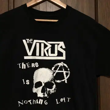 THE VIRUS THERE IS NOTHING 티셔츠 L 블랙 펑크