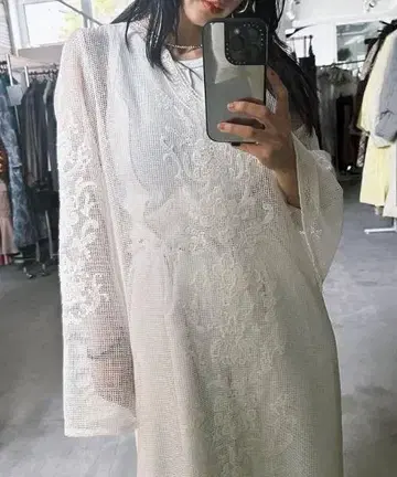 FLORA EMBROIDERY MESH DRESS AMERI
