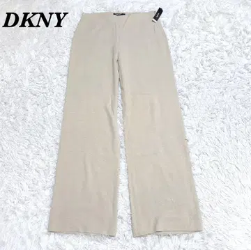 미사용 택 포함 DKNY 스트레치 울 와이드 팬츠 6 베이지