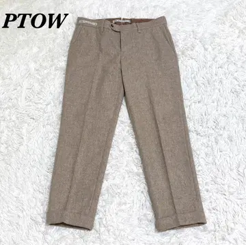 새상품급 PT0W 제로더블유 울 슬랙스 팬츠 40 베이지