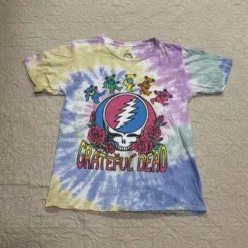GRATEFUL DEAD 밴딩 T셔츠 타이다이 패턴 구제 의류 used
