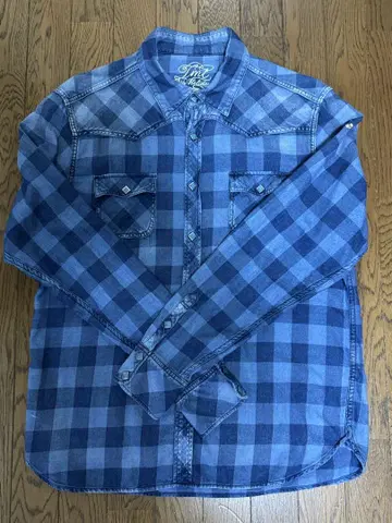 TMT REVIVAL INDIGO FLANNEL CHECK SHIRTS