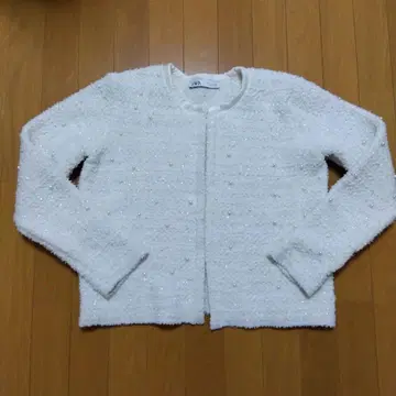 ZARA 비즈 장식 노카라 자켓 EU 30