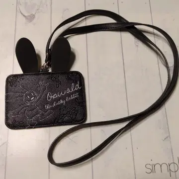 디즈니 오즈왈드 Oswald 카드 케이스 블랙 넥스트랩