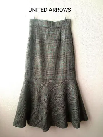 새상품급 UNITEDARROWS 체크 머메이드 스커트